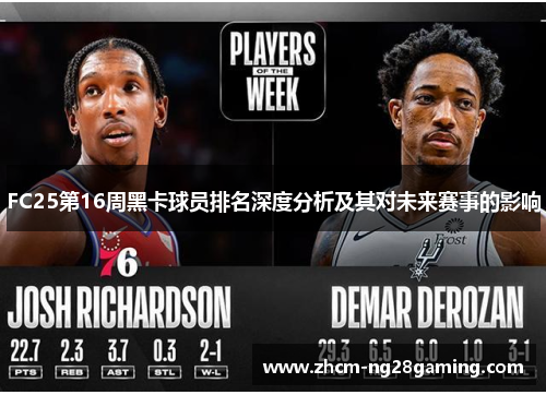 FC25第16周黑卡球员排名深度分析及其对未来赛事的影响
