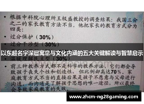 以东超名字深层寓意与文化内涵的五大关键解读与智慧启示