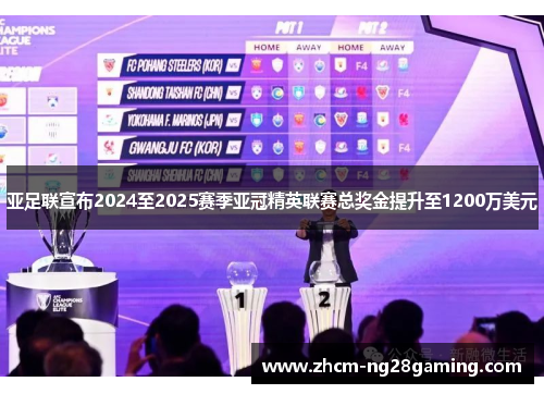 亚足联宣布2024至2025赛季亚冠精英联赛总奖金提升至1200万美元