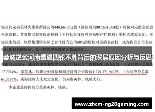 蓉城逆袭河南遭遇四轮不胜背后的深层原因分析与反思